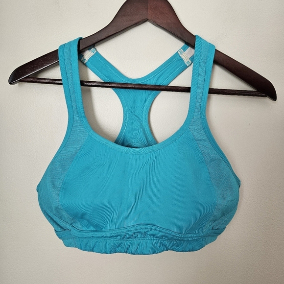 Champion Blue Sports Bra Athletic Athleisure Neutral 360 Max Support Racerback - Picture 13 of 13